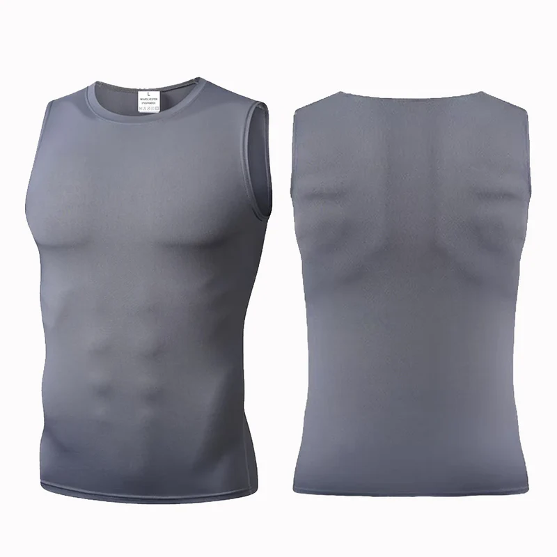 Mans Compression Tank Top Men Gym Shirt Sleeveless Quick Dry Sportswear Male Fitness Bodybuilding Vest Workout Muscle Top