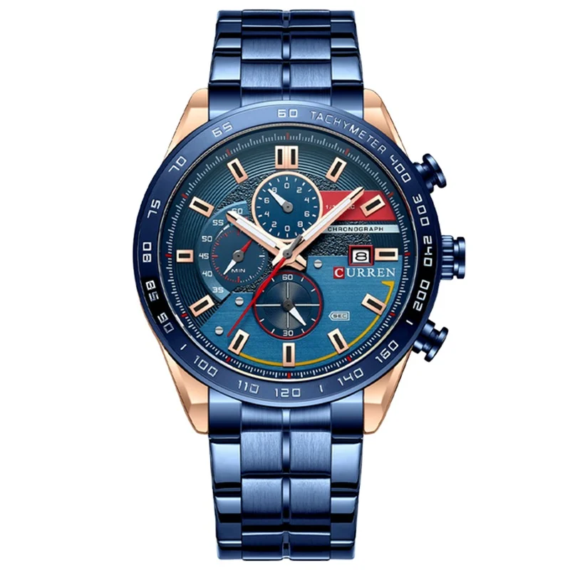 Montre Homme Curren 8410 Original Brand Fashion Men Wrist Quartz Watches Luxury Chronograph Watch