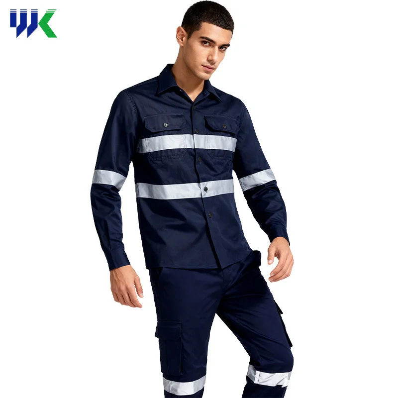 Wholesale Hi Vis Industrial Reflective Safety Working Uniform Clothes Workwear Jacket with Pants for Men