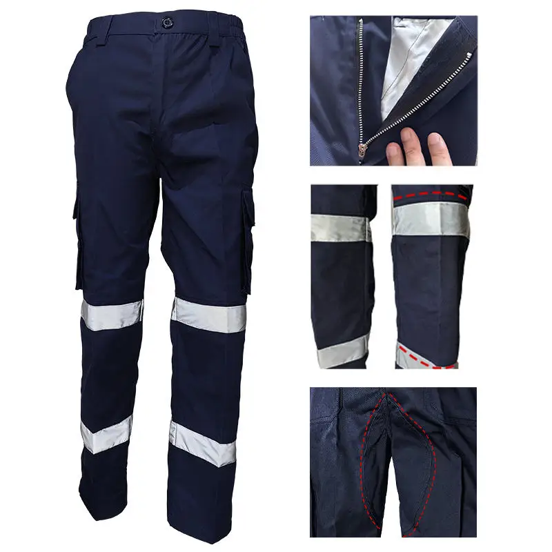 Wholesale Hi Vis Industrial Reflective Safety Working Uniform Clothes Workwear Jacket with Pants for Men