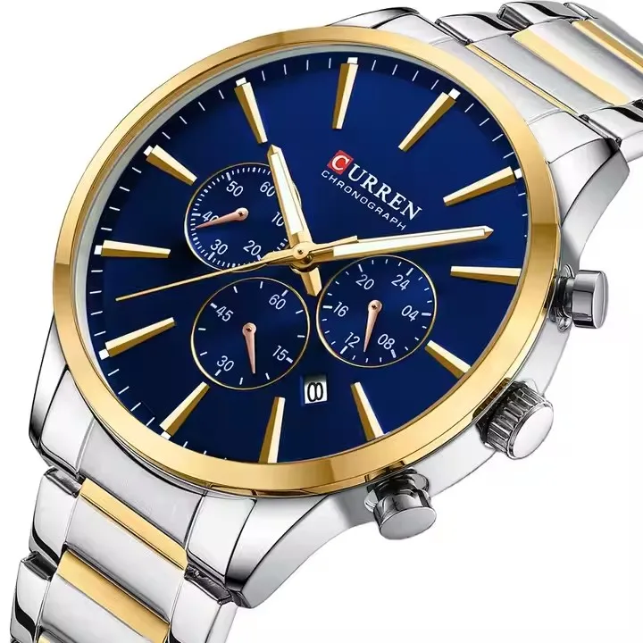 CURREN 8435 Classic Hot Sell Chronograph Quartz Watch Men Reloj Fashion Casual Business Sports Watches Male Wrist Watch for Mens
