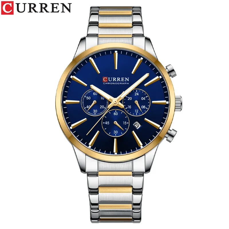 CURREN 8435 Classic Hot Sell Chronograph Quartz Watch Men Reloj Fashion Casual Business Sports Watches Male Wrist Watch for Mens