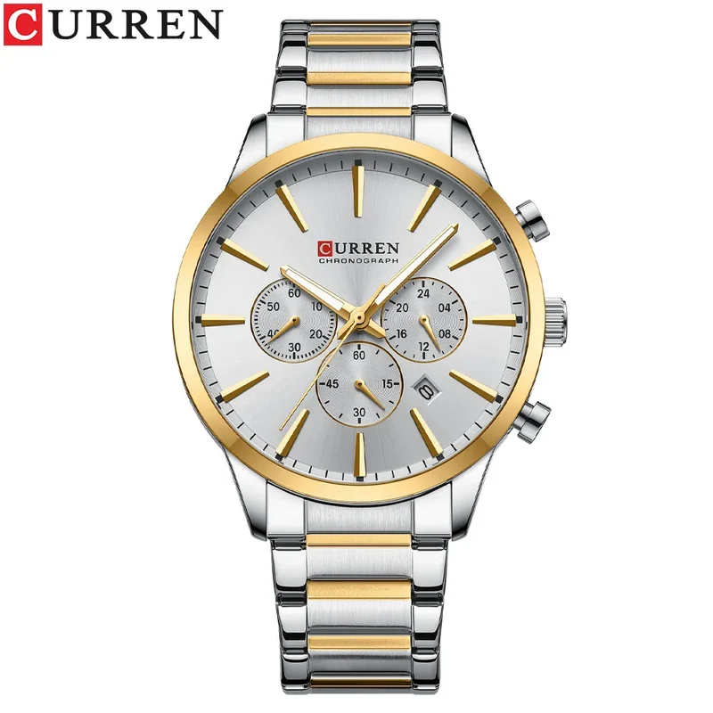 CURREN 8435 Classic Hot Sell Chronograph Quartz Watch Men Reloj Fashion Casual Business Sports Watches Male Wrist Watch for Mens