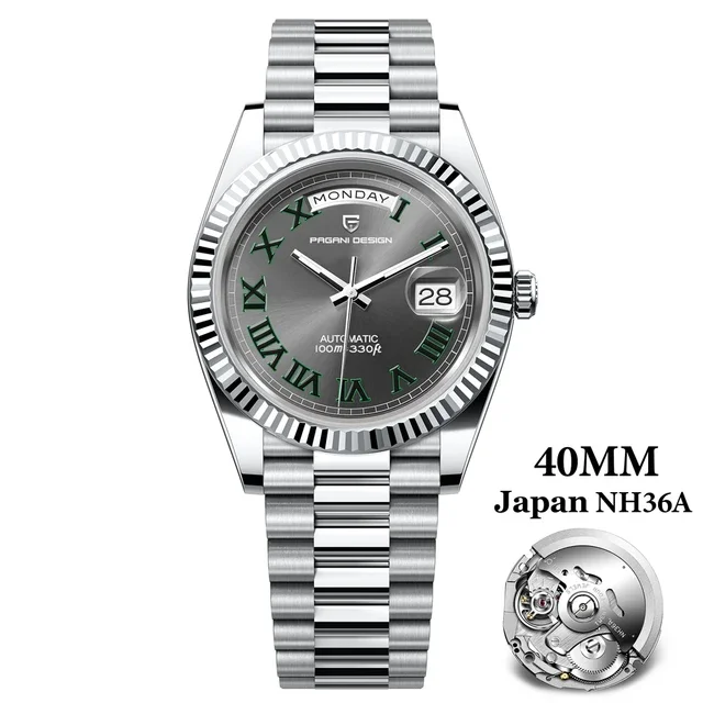 PAGANI DESIGN Luxury NH36 Retro Watches 10Bar Waterproof 1783 Double Calendar 40MM Men Mechanical Watches Relogio Masculino