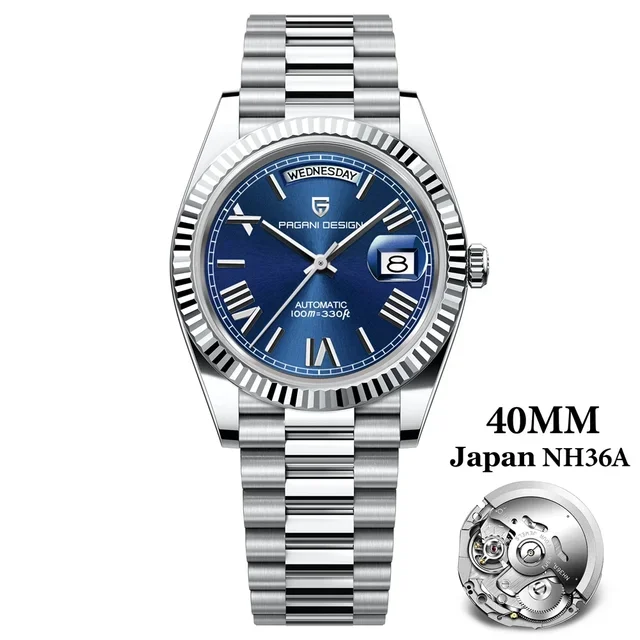 PAGANI DESIGN Luxury NH36 Retro Watches 10Bar Waterproof 1783 Double Calendar 40MM Men Mechanical Watches Relogio Masculino