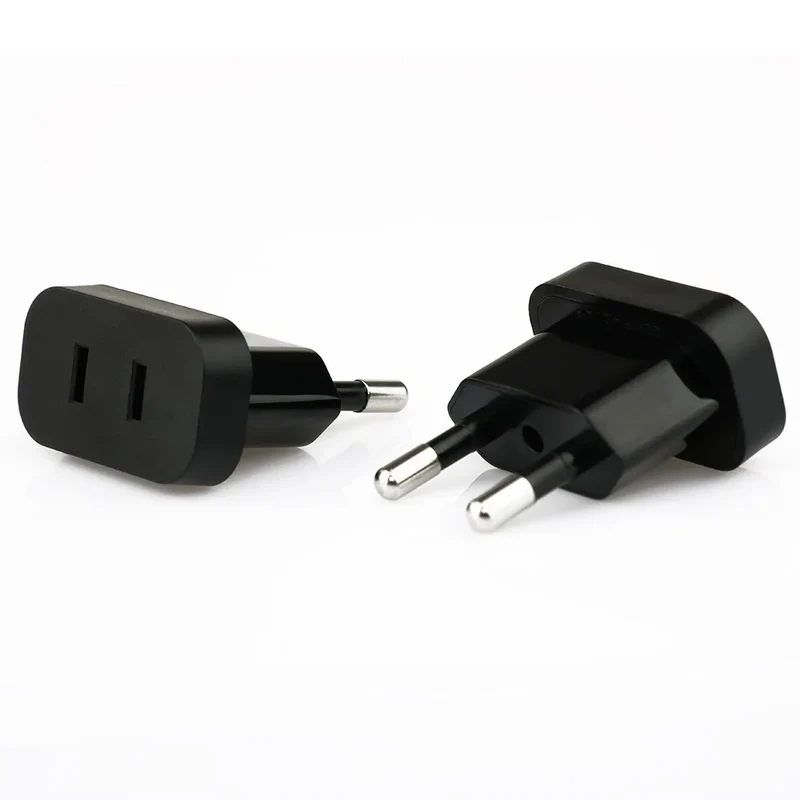 4.8mm US To EU Adapter Travel Converter Adapter American us to eu Plug Euro Plug electrical Adapter AC Electrical Socket Outlet