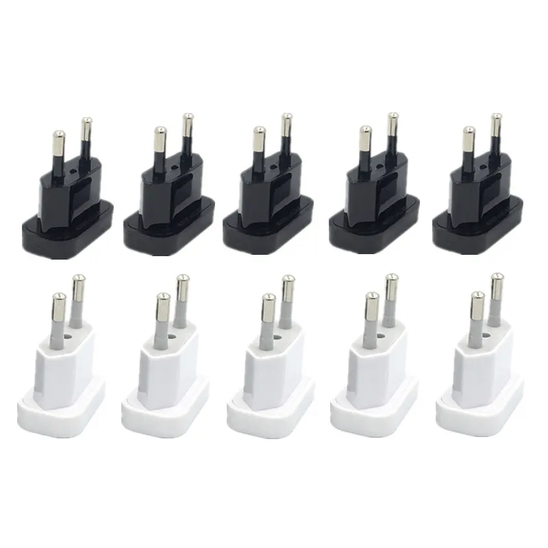 4.8mm US To EU Adapter Travel Converter Adapter American us to eu Plug Euro Plug electrical Adapter AC Electrical Socket Outlet