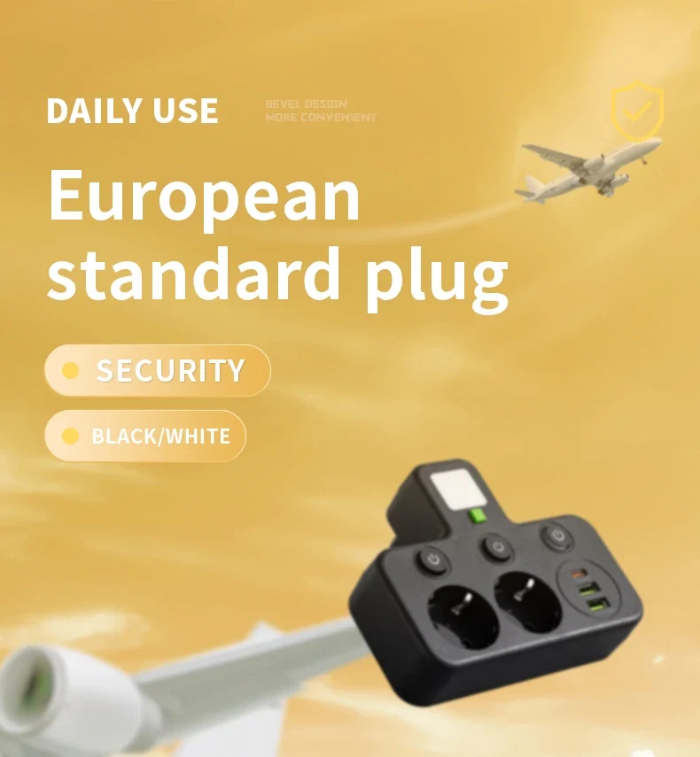 EU plug AC socket power board multi-layer wall socket universal network filter, with or without USB independent switch light ada