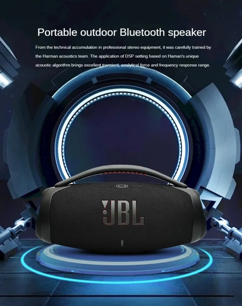 JBL Boombox3 Portable Bluetooth Speaker Subwoofer Outdoor Speaker IP67 Dust Waterproof Hifi Sound High Quality Desktop Audio