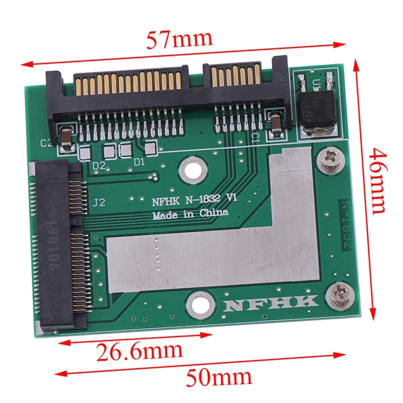 MSATA SSD to 2.5'' SATA 6.0gps module adapter converter card board mini pcie ssd