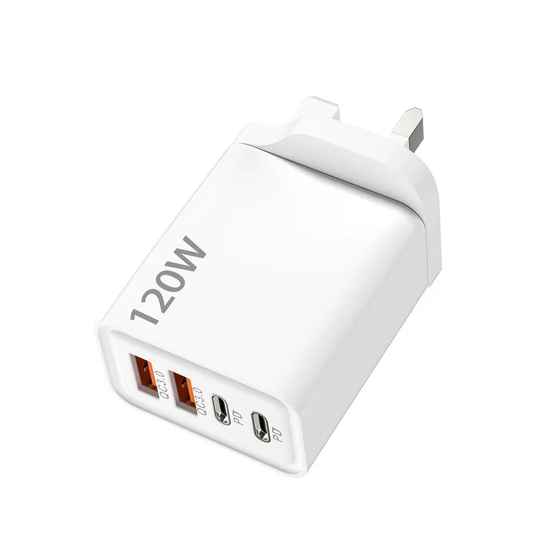 High Speed Charger 120W 4 Ports USB C Desktop Charger Fast PD Charging Station Universal Power Adapter For iPhone Samsung Tablet
