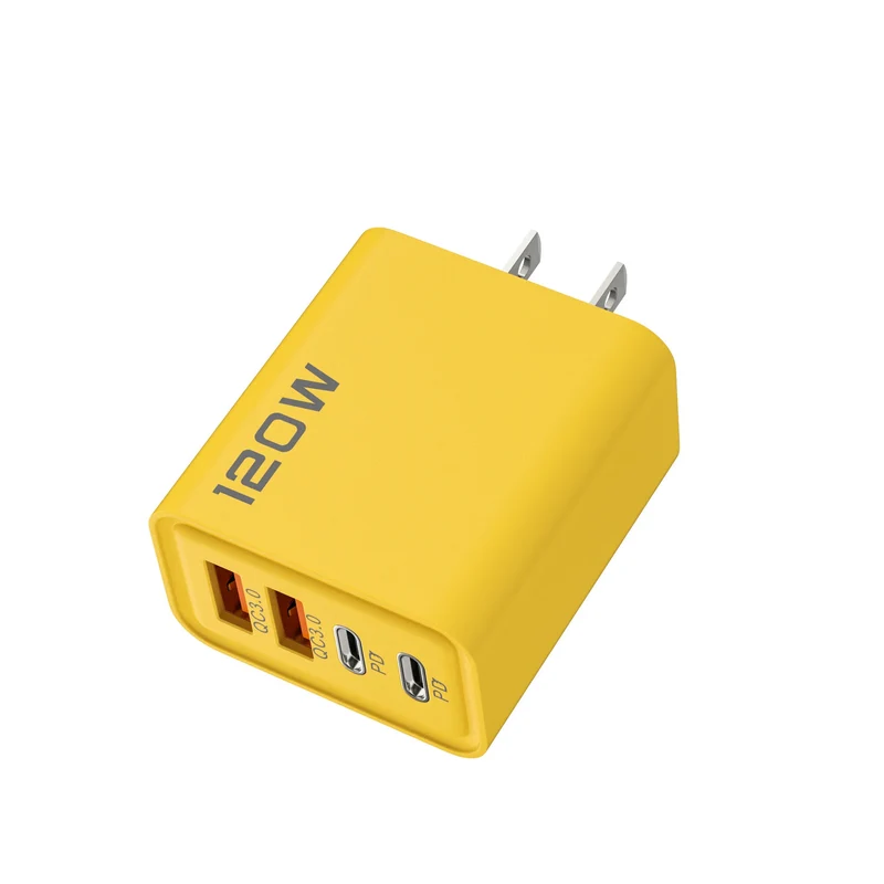 High Speed Charger 120W 4 Ports USB C Desktop Charger Fast PD Charging Station Universal Power Adapter For iPhone Samsung Tablet