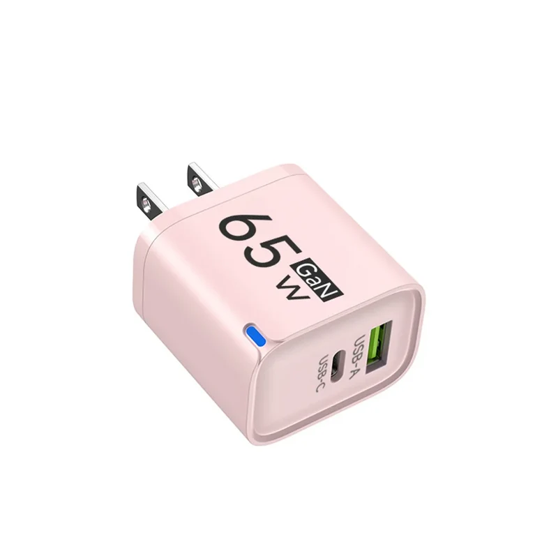 GaN 65W USB C Charger 3 Ports Quick Charge 3.0 QC3.0 Fast Charger Travel Wall Adapter for iPhone Samsung Xiaomi Huawei EU UK US