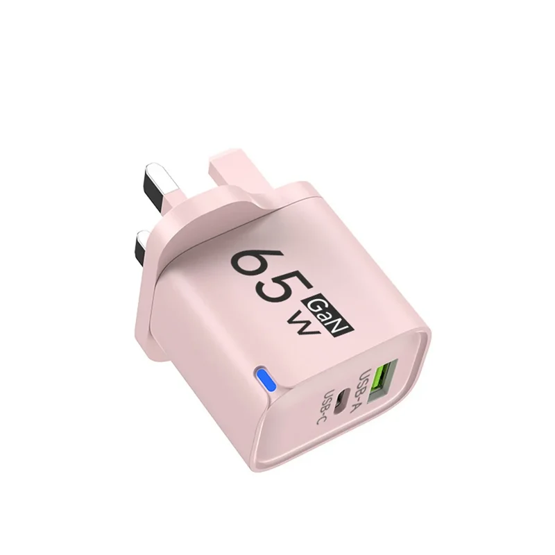 GaN 65W USB C Charger 3 Ports Quick Charge 3.0 QC3.0 Fast Charger Travel Wall Adapter for iPhone Samsung Xiaomi Huawei EU UK US