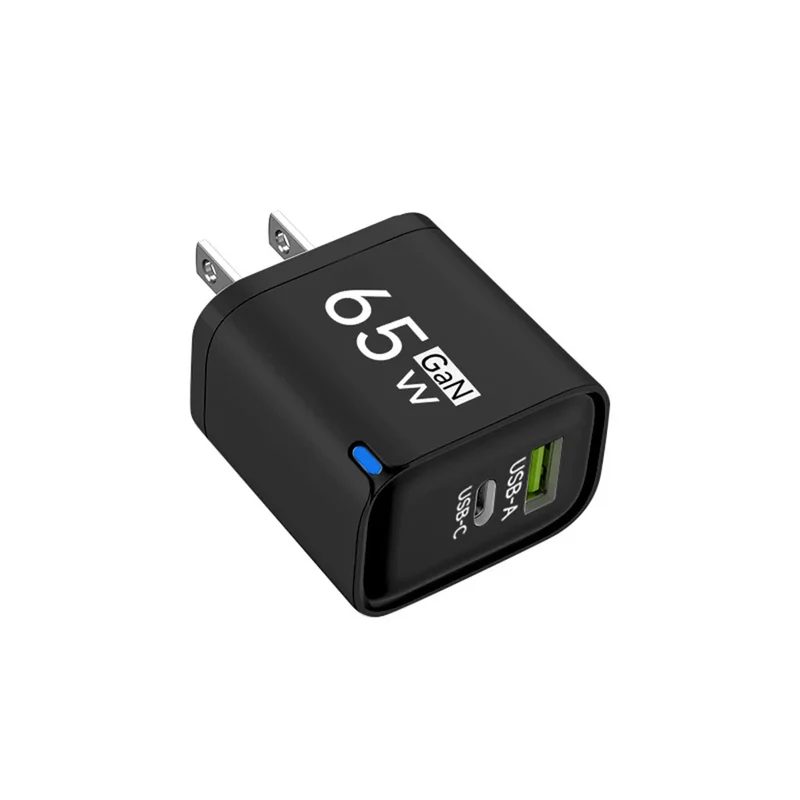 GaN 65W USB C Charger 3 Ports Quick Charge 3.0 QC3.0 Fast Charger Travel Wall Adapter for iPhone Samsung Xiaomi Huawei EU UK US