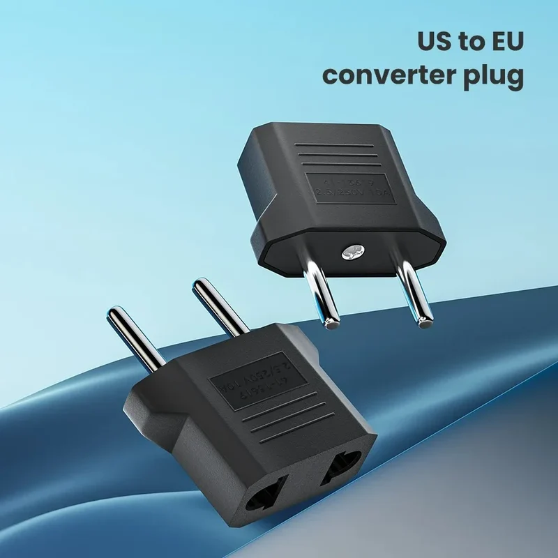 3/5/10pcs Mini US To EU Plug Converter America European Travel Charger Adapter AC Outlet 4.8mm/4.0mm US to EU Converter Socket