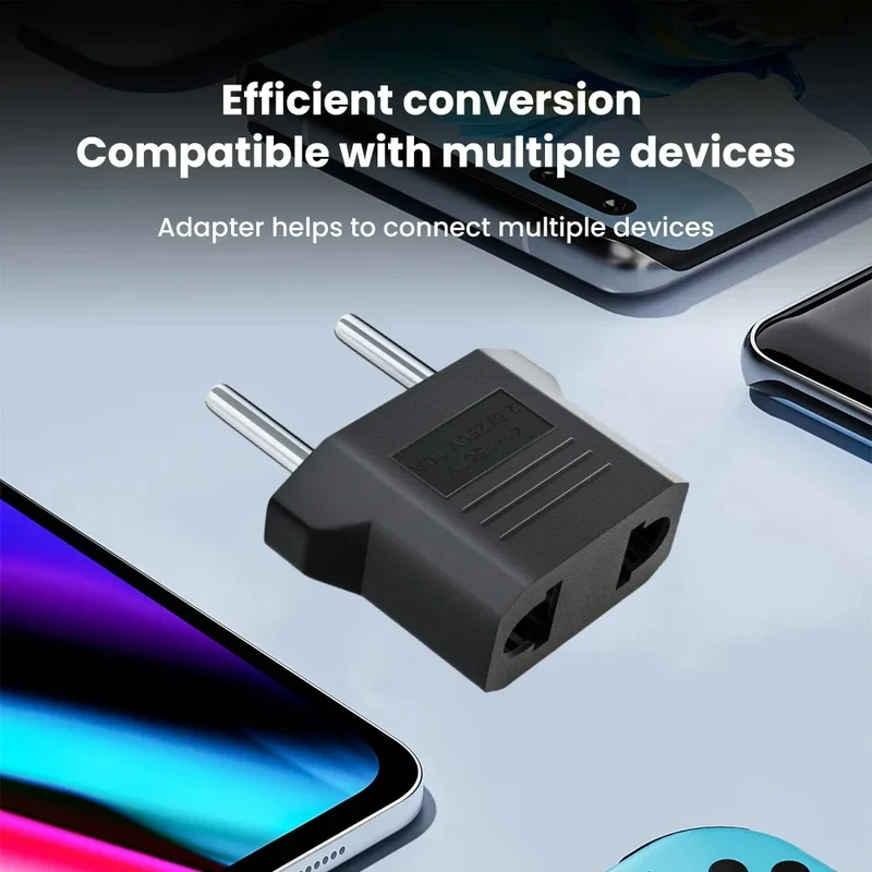 3/5/10pcs Mini US To EU Plug Converter America European Travel Charger Adapter AC Outlet 4.8mm/4.0mm US to EU Converter Socket