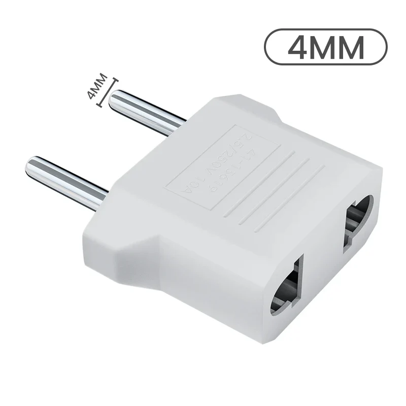 3/5/10pcs Mini US To EU Plug Converter America European Travel Charger Adapter AC Outlet 4.8mm/4.0mm US to EU Converter Socket