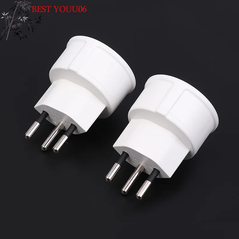 (YOUU06)1pc Embedded Swiss Adapter Converter Plug EU DE Germany Socket 3Pin Swiss Plugs Adaptor Swiss Plug Turn To French Plug