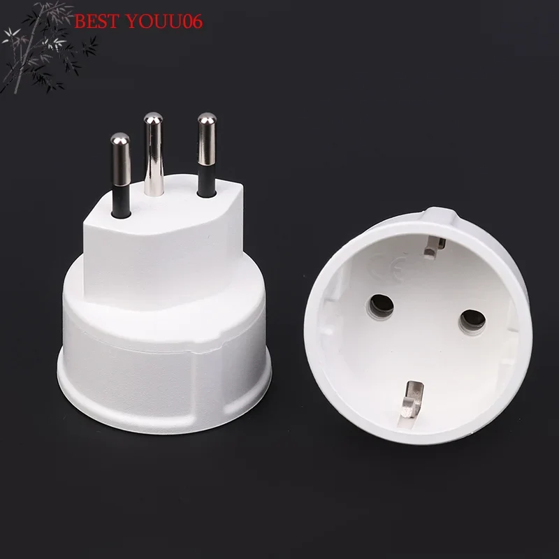 (YOUU06)1pc Embedded Swiss Adapter Converter Plug EU DE Germany Socket 3Pin Swiss Plugs Adaptor Swiss Plug Turn To French Plug
