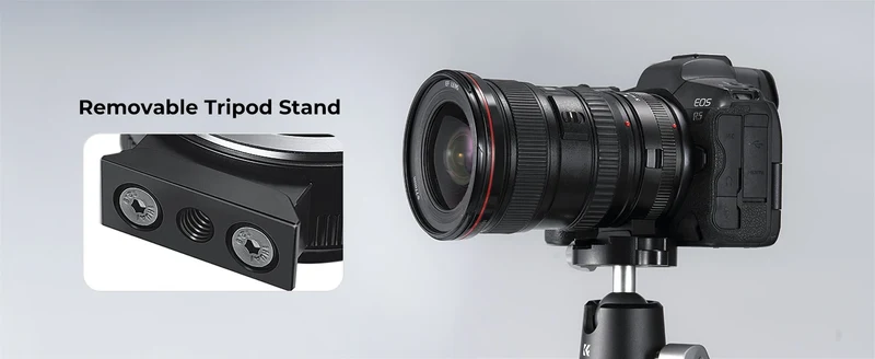 K&F CONCEPT EF to EOS R Adapter Auto Focus Lens Mount Adapter for Canon EF EF-S Lens to Canon EOS R/RF R3 R6 R50 Mount Cameras