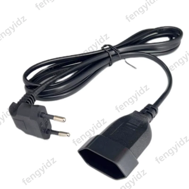 Europea 90 Degree Male Plug To Female Socket Power Extension Cable For PC Computer PDU 0.3m/0.6m EU 2Prong Bend Angled Cord
