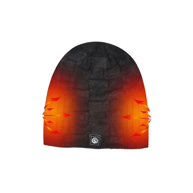 7.4V 2200mAh Rechargeable Battery Heated Hat Winter Warm Heating Hat Cold Weather Thermal Beanies Heated Hat for Men Women