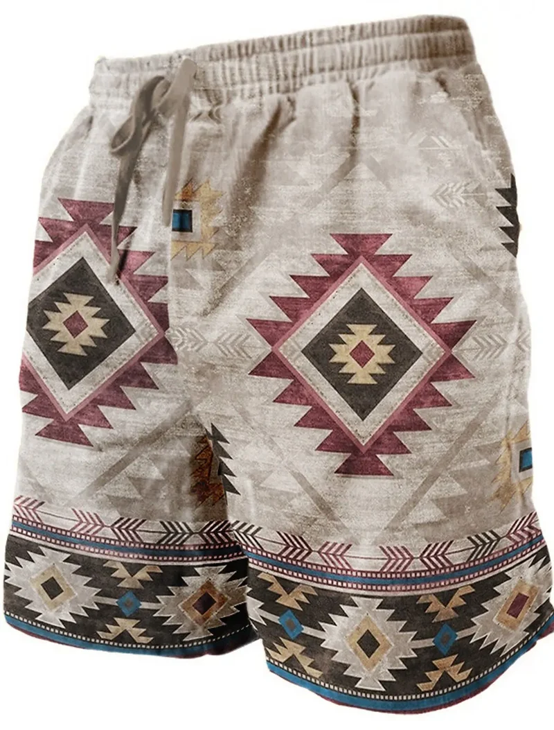 Men's Beach Pants Compass 3D Printed Shorts Men's Summer Breathable Shorts Fitness Street Shorts Men's Ropa Hombre