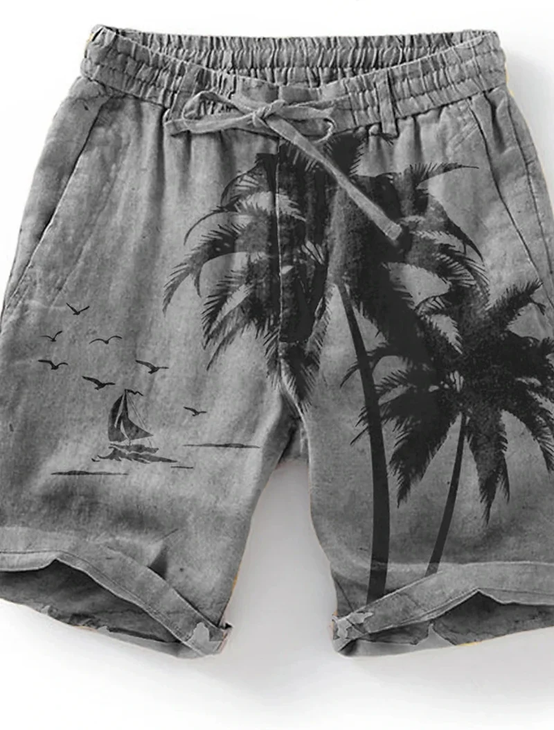 Men's Beach Pants Compass 3D Printed Shorts Men's Summer Breathable Shorts Fitness Street Shorts Men's Ropa Hombre