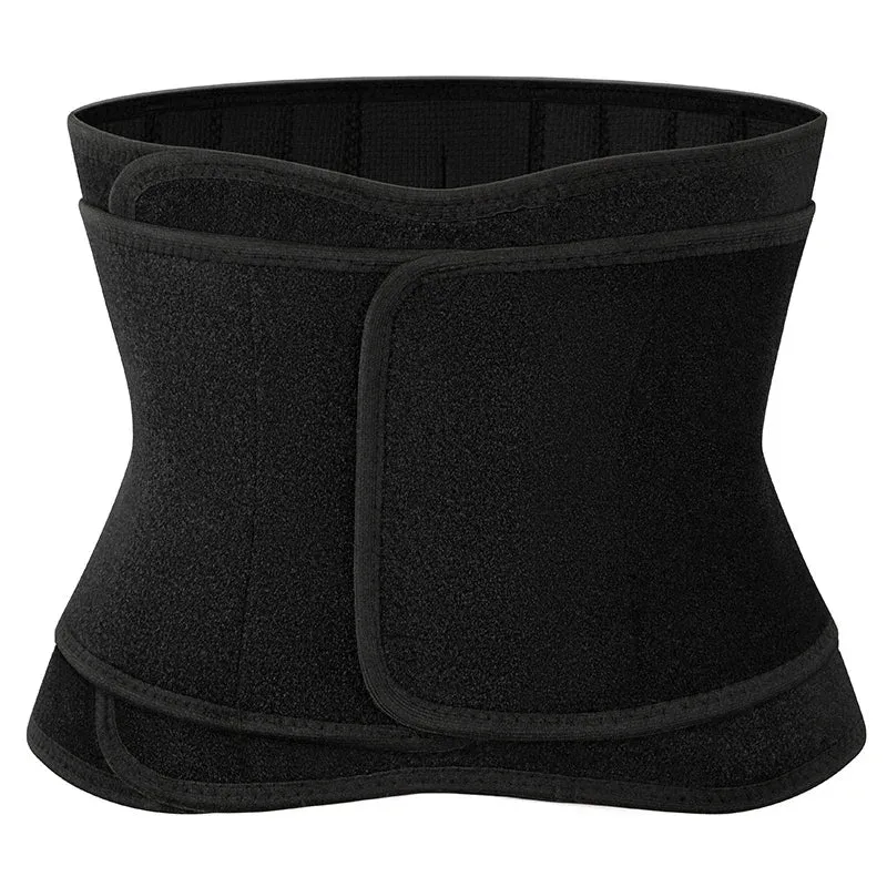 Qtree Men Waist Trainer Weight Loss Belt Slimming Body Shaper Workout Fat Burning Corset Sauna Sweat Wrap Fitness Trimmer Strap