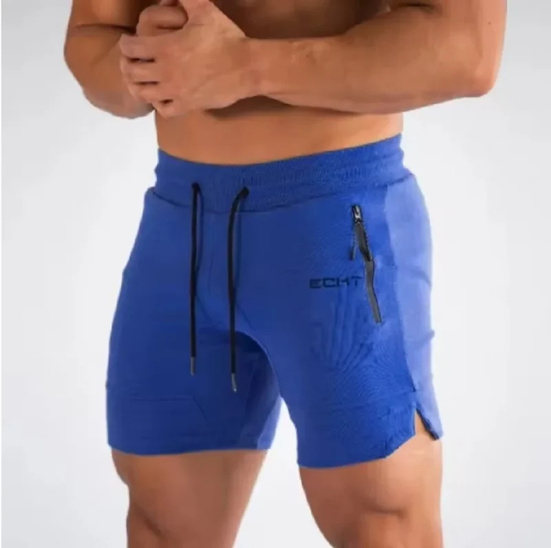 New Sports Shorts Men Beaching Shorts Zip pocket Trousers Bodybuilding Sweatpants Fitness Jogger Running Gyms Men Shorts