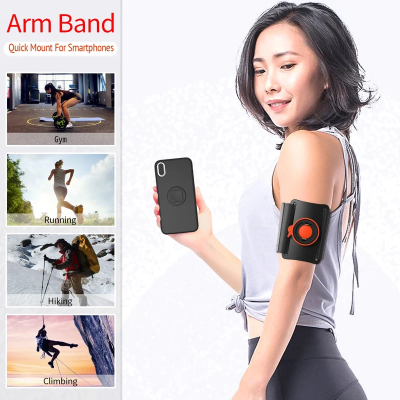 Outdoor Wristband Armbands Phone Holder Running Climbing Fitness Arm Band Wrist Case Stand Lock Men Women for iPhone Xiaomi