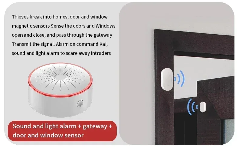 Tuya WiFi ZigBee Alarm Siren Sensor Detector Sound And Light Alarm Home Security System Smart Life APP Alexa Google Assistant
