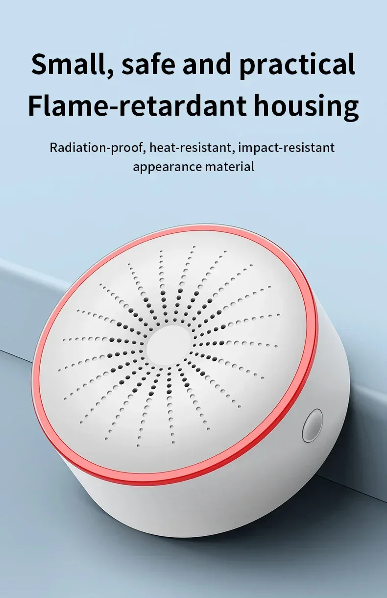 Tuya WiFi ZigBee Alarm Siren Sensor Detector Sound And Light Alarm Home Security System Smart Life APP Alexa Google Assistant