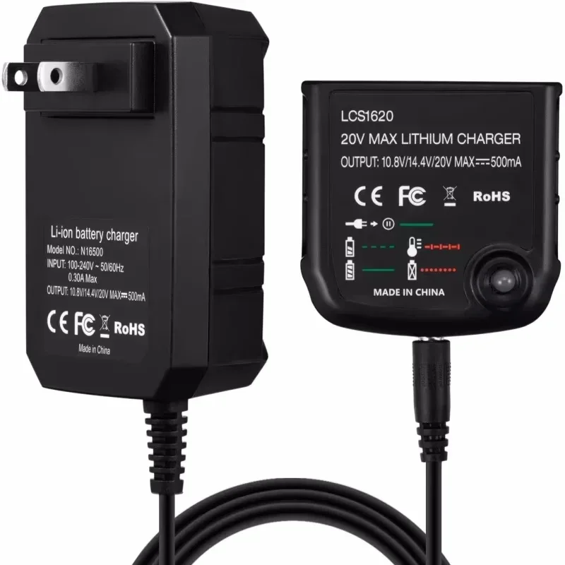 Lithium Battery Charger For Black&Decker 10.8V 14.4V 18V 20V Serise LBXR20 Electric Drill Screwdriver Battery Charging Tool