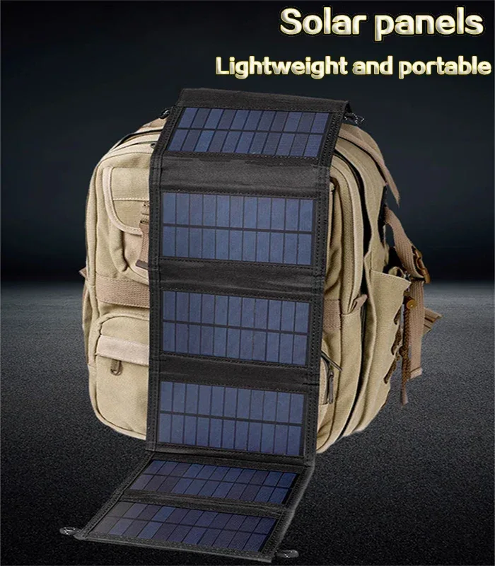 6-fold 800W Foldable solar panel 20w/h portable solar panels charger USB 5V DC Full time power solar panel mobile power supply