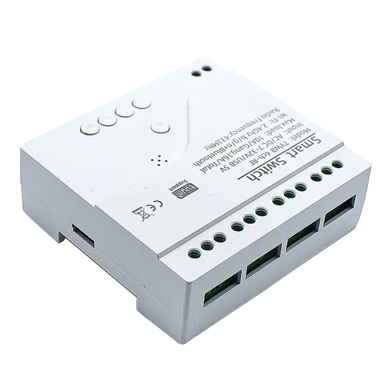 Tuya Smart Home 4CH Relay Module AC/DC 7-32V AC 220V 10A Wifi Switch 4 Channels RF433 Receiver Work With Vioce Alexa Google Home