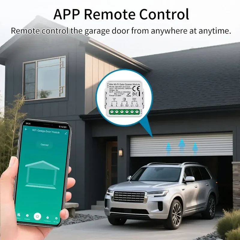 Tuya WiFi Zigbee Garage Door Opener Controller Smart Gate Opener Module Smart Life APP Alexa Google Home Alice Voice Control