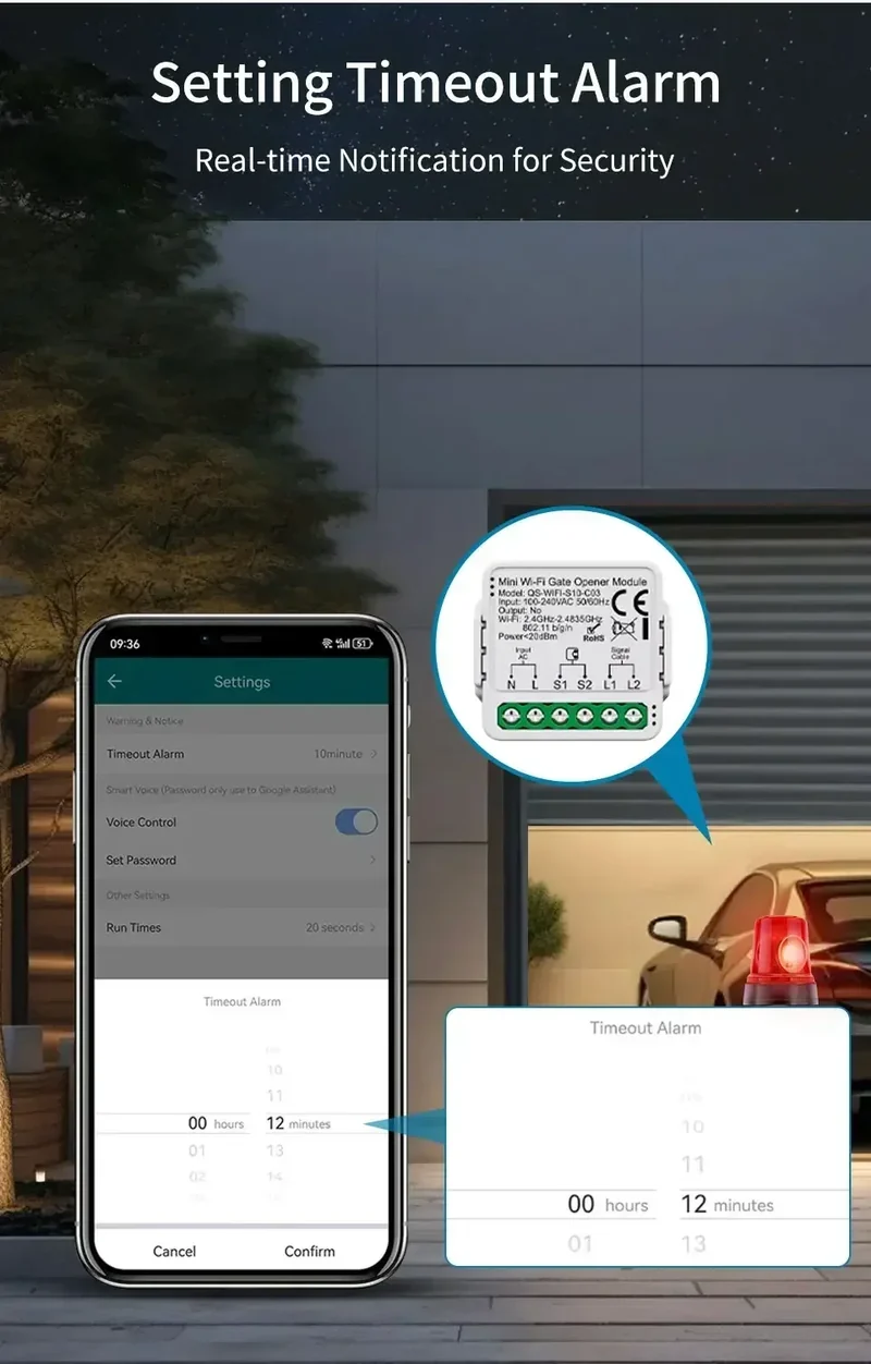 Tuya WiFi Zigbee Garage Door Opener Controller Smart Gate Opener Module Smart Life APP Alexa Google Home Alice Voice Control