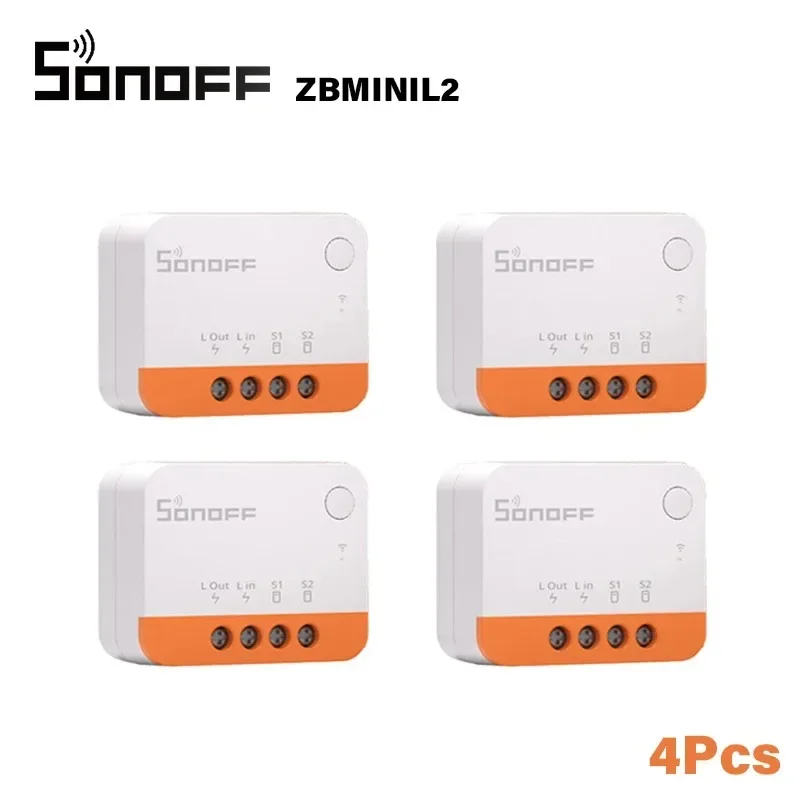 SONOFF ZBMINI L2 Extreme ZigBee Smart Switch No Neutral Wire Required 1-Gang 2-Way Control Switch Alexa Voice Work with ZBBridge