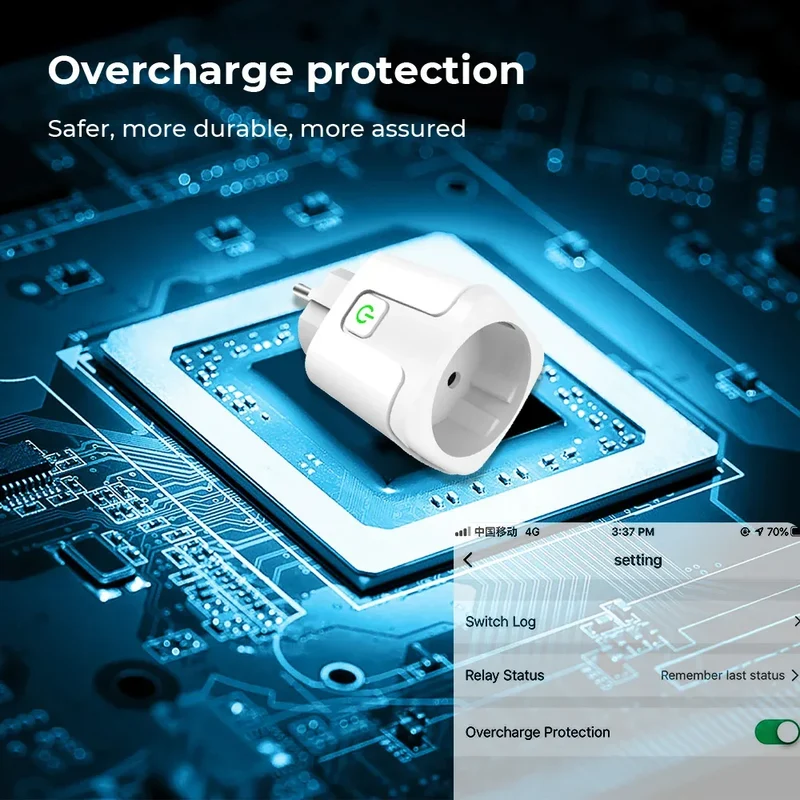 EU 16A/20A Smart Plug WiFi Socket With Power Monitor Timing Function Tuya Smart Life APP Control Works With Alexa Google Home