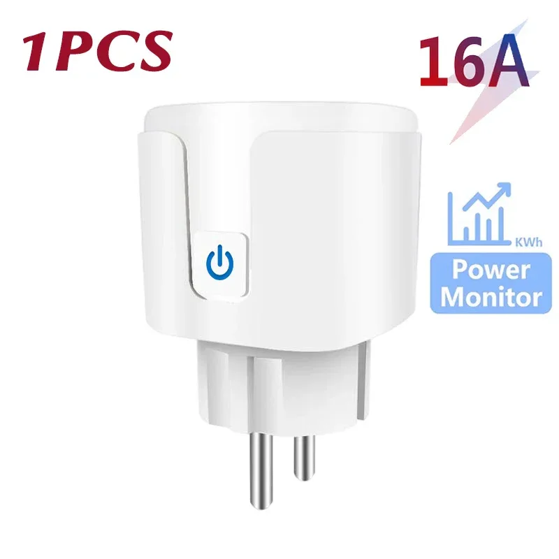EU 16A/20A Smart Plug WiFi Socket With Power Monitor Timing Function Tuya Smart Life APP Control Works With Alexa Google Home