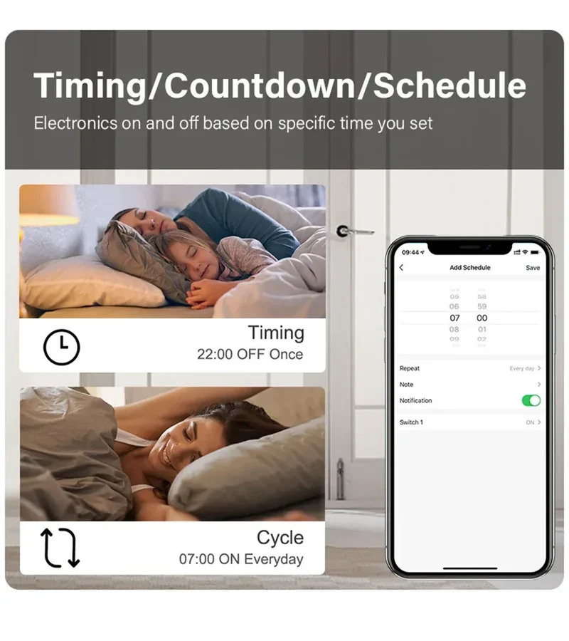 Zigbee/Wifi 1/2/3/4CH MINI Smart Switch Two-Way Control Wireless Light Switch Smart Home Automation Via Alexa Google SmartLife