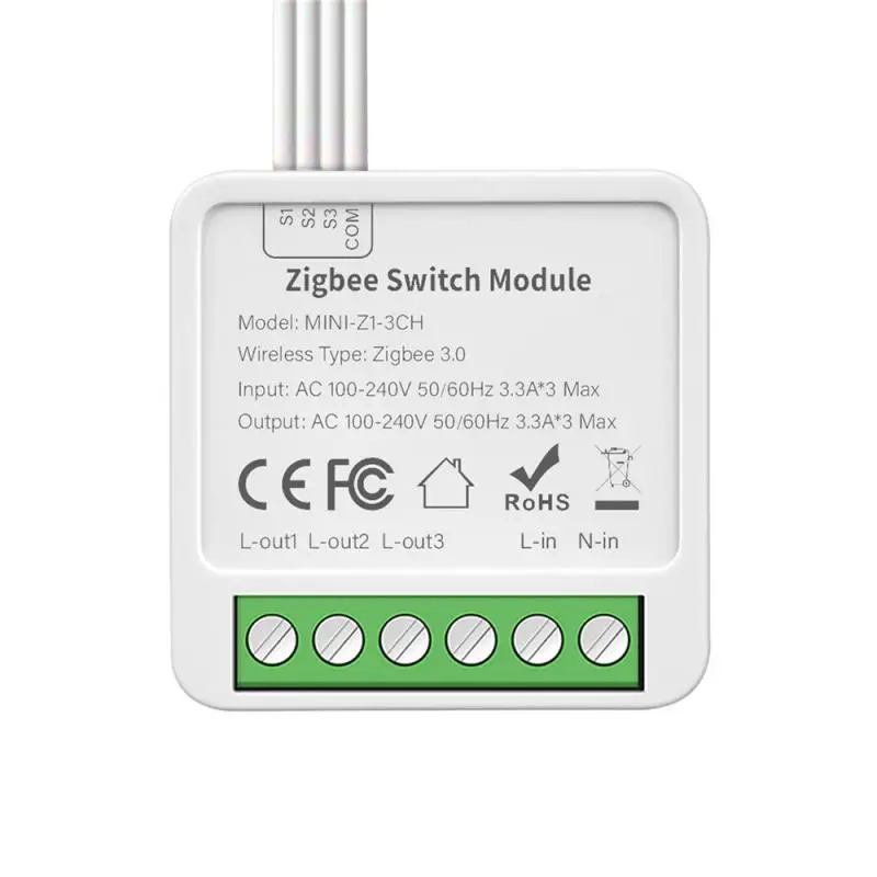 Zigbee/Wifi 1/2/3/4CH MINI Smart Switch Two-Way Control Wireless Light Switch Smart Home Automation Via Alexa Google SmartLife