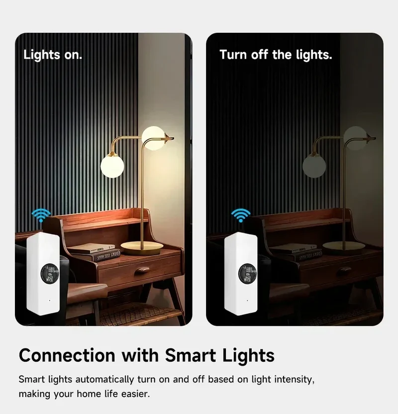 Tuya ZigBee Light Sensor Luminance Sensor Illumination Brightness Detector Home Automation with Smart Life Device Linkage Tuya