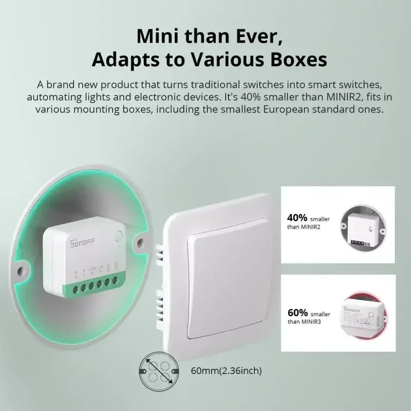 SONOFF MINI R4 Matter MINIR4M Matter Relay Sonoff Mini R4 Extreme Wifi Smart Switch Matter with Alexa Google Home Homekit