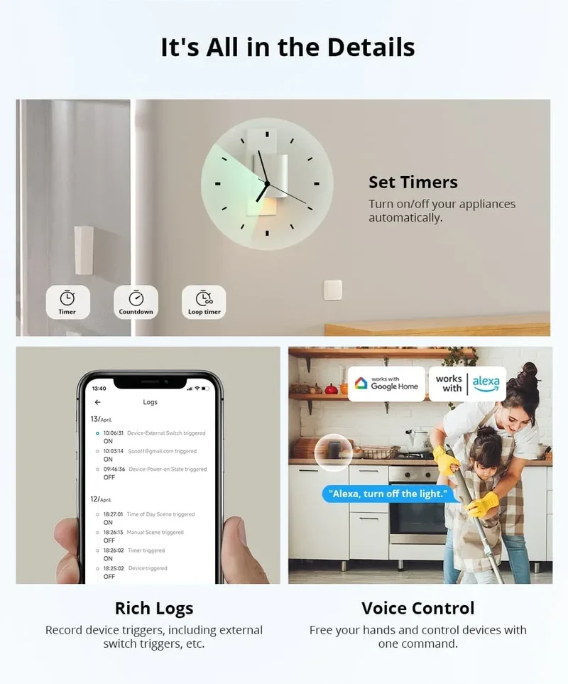 SONOFF MINI R4 Matter MINIR4M Matter Relay Sonoff Mini R4 Extreme Wifi Smart Switch Matter with Alexa Google Home Homekit