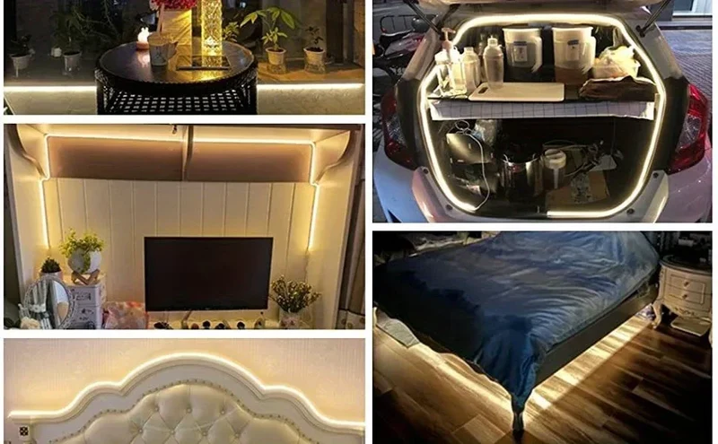 Neon LED Light Strip Smart Touch Sensor Switch Dimmable Neon Sign Flexible Led Ribbon Waterproof Rope Tube Lamp Backlight Decor