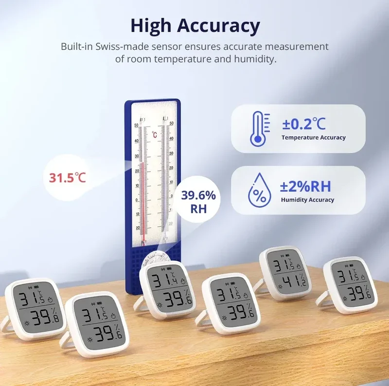 SONOFF SNZB 02D Zigbee Temperature Humidity Sensor SNZB-02D with LCD Screen for EWeLink SONOFF ZigBee Bridge Alexa Alice