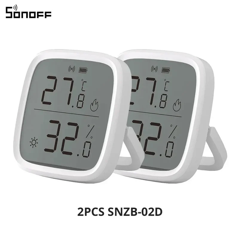 SONOFF SNZB 02D Zigbee Temperature Humidity Sensor SNZB-02D with LCD Screen for EWeLink SONOFF ZigBee Bridge Alexa Alice